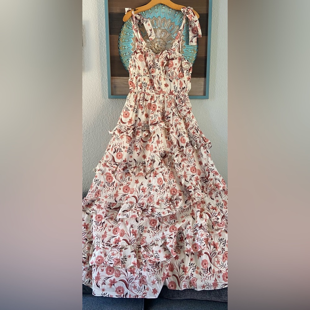 NWT TRUE DECADENCE CREAM FLORAL MAXI DRESS - Picture 3 of 11